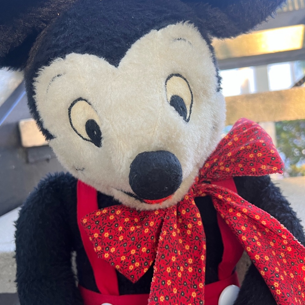 Vintage 1970s Mickey Mouse Plush Dancer Toy, Extra Long 44” Disneyana Figure - Picture 2 of 16